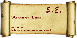 Strommer Emma névjegykártya