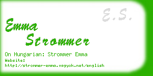 emma strommer business card